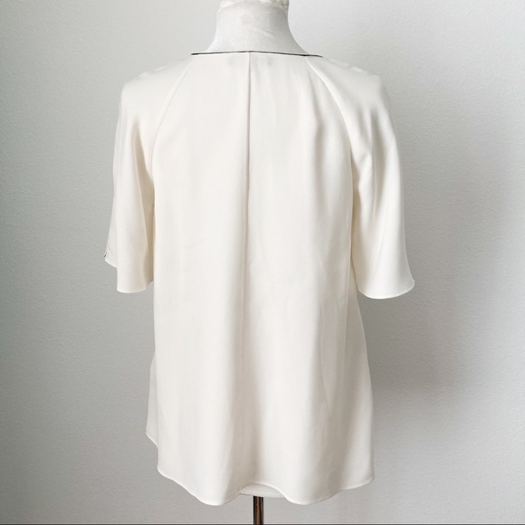 Lafayette 148 Silk Cold Shoulder Kaila Blouse - Picture 5 of 9